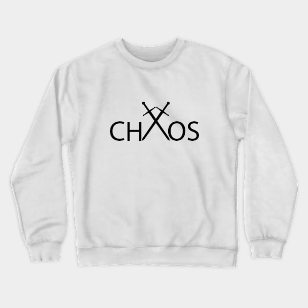 Chaos being chaotic typography design Crewneck Sweatshirt by DinaShalash